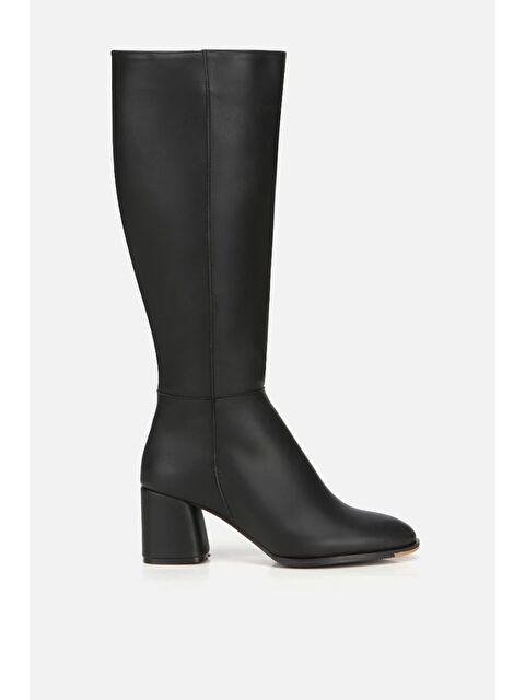 Yaya By Hotiç Kadın Siyah Dikiş Detaylı Topuklu Çizme - S000491778-19351