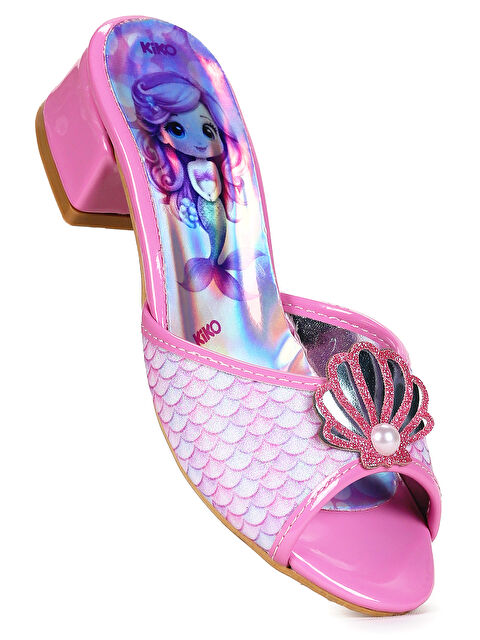 Kiko Kids Coral Deniz Kızı Topuklu Kız Çocuk Simli Abiye Terlik - S000530442-20024