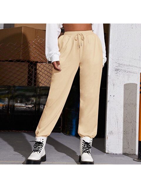 Süperlife Kadın Kendinden Kıvırma Bol İnce Eşofman SPR24EA89 - S000176298-19928