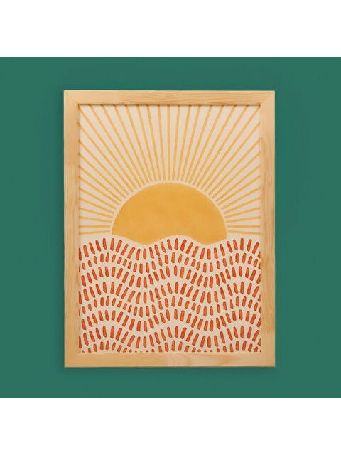 Evidea Deco Sun Madness Çerçeveli Tablo - Bej - 50x70 cm - S000383317-19928