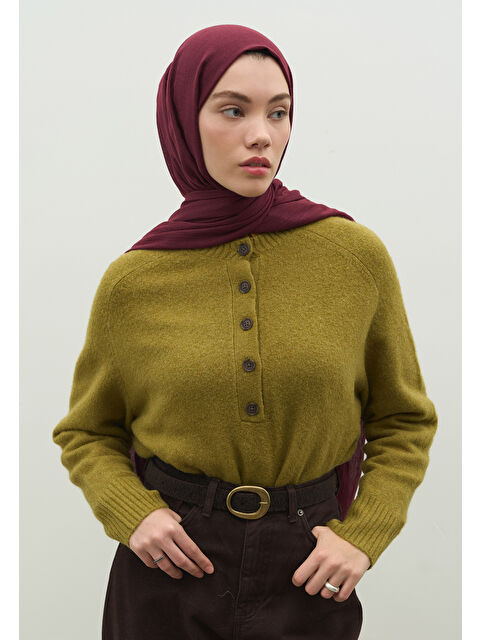 Fresh Scarfs Kaşmir Dokulu Şal Vişne Çürüğü - S000470038-20035