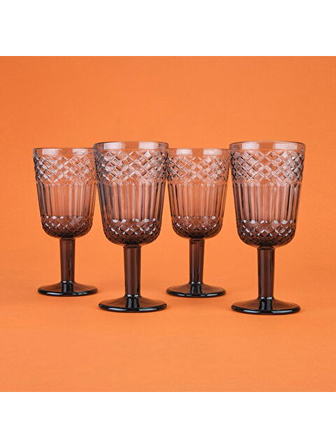 RAKLE Vega 4'lü Ayaklı Bardak - Füme - 280 ml - S000383326-23173