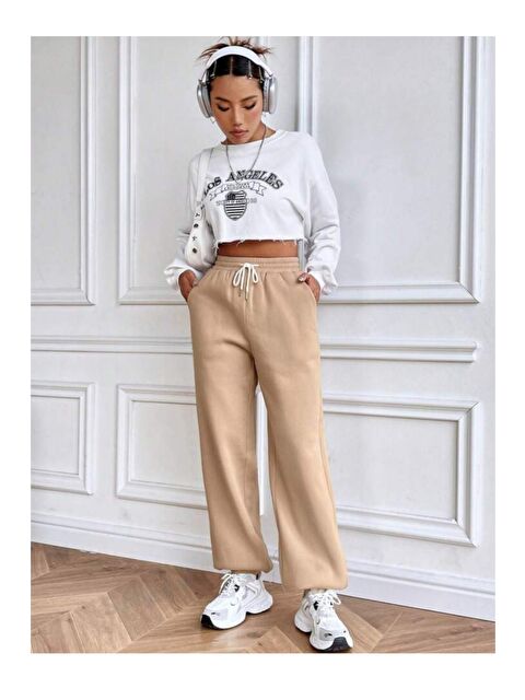 Süperlife Kadın Kendinden Kıvırma Bol İnce Eşofman SPR24EA89 - S000176298-19966