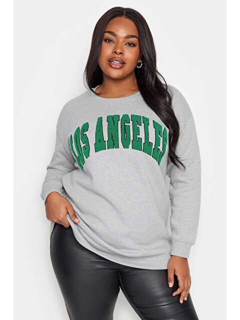 Stil Diva Büyük Beden Bisiklet Yaka Uzun Kollu İşleme Detaylı Kazak 302727 - S000196923-37290