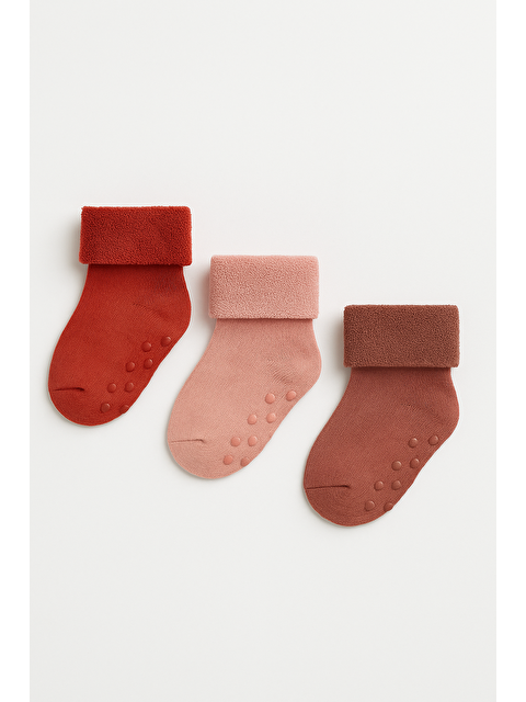 Katia And Bony Bebek 3'Lü Havlu Soket Çorap Pembe-Kırmızı-Bordo - S000284993-20024