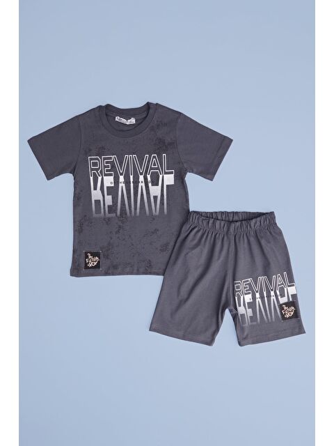 Fullamoda %100 Baskılı Revıval Baskılı Erkek Çocuk 2 Li Takım