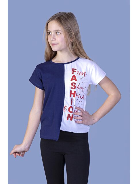 Toontoykids Kız Çocuk Fasihon Garni Tişört - S000250953-21164