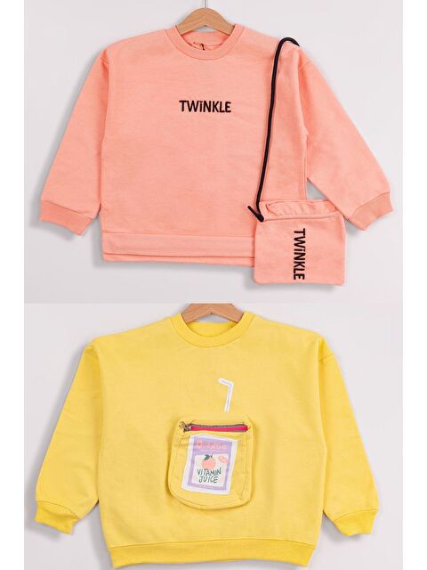 Miss Tuffy Kız Çocuk 2'li Paket Basic Sweatshirt - S000318956-20072