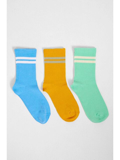 Katia And Bony 3'Lü Paket Erkek Çocuk Şeritli Soket Çorap - S000156247-23173