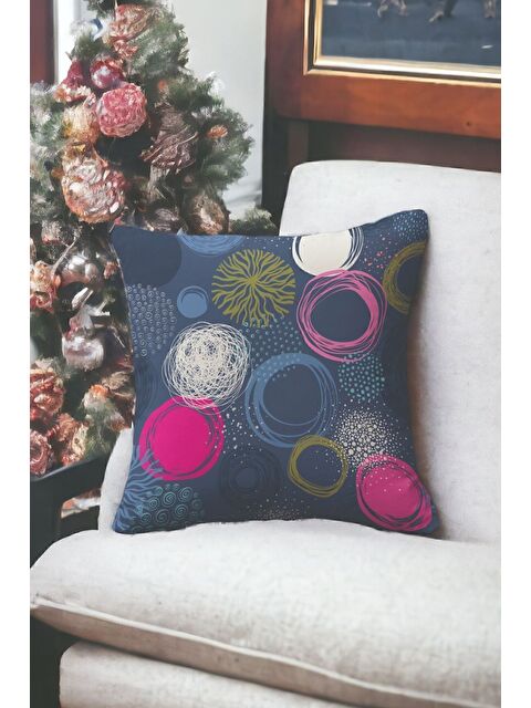 Asdiva Kadife 43x43 Cm Kırlent Kılıfı Dekoratif Yumuşak Salon Halka Deniz - S000347705-21164