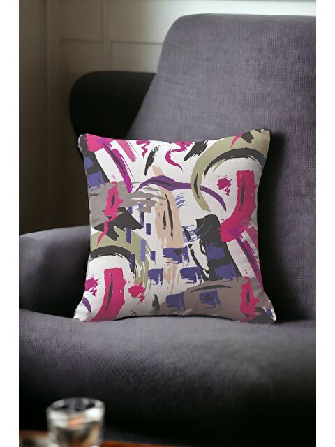 Asdiva Kadife 43x43 Cm Kırlent Kılıfı Dekoratif Yumuşak Salon Soyut - S000347705-2389