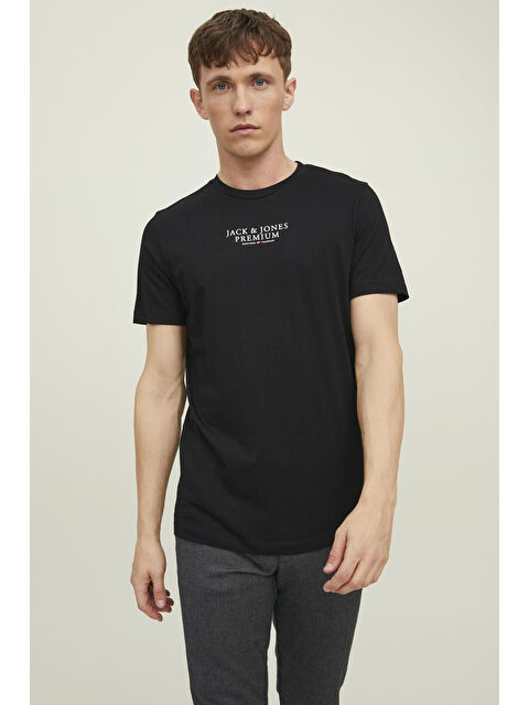 Jack & Jones %100 Pamuk Regular Fit Bisiklet Yaka  Erkek Tişört 12217167 - S000225928-19351