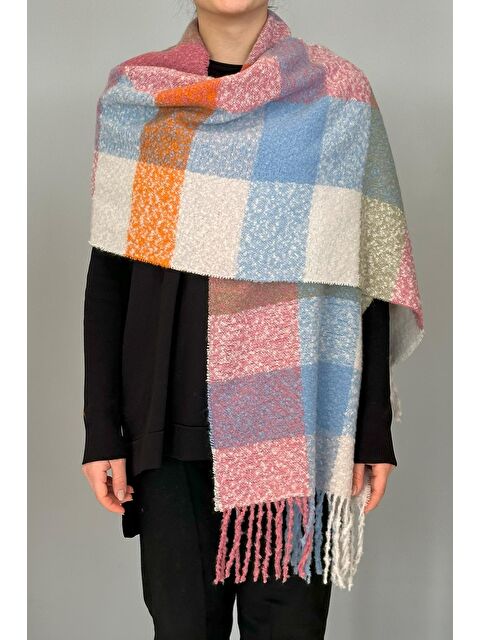 Remsa Mayo Püsküllü Buklet Atkı Şal 42X205 cm 1292 Pembe - S000122482-20024