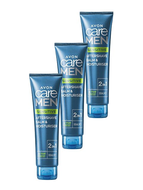 AVON Care Men Sensitive 2'si 1 Arada Tıraş Sonrası Balsam ve Nemlendirici 100 ml 3'lü Set - S000188976-10231