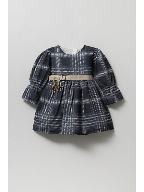 Magu Kemer Detaylu Pötikare Astarlı Pamuklu Elbise - S000491799-17234