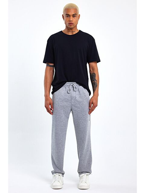 Süperlife Regular/Normal Kesim Lastik Belli Brooklyn Şehir Baskılı İnce Erkek Büyük Beden Eşofman Altı 24EA205 - S000152705-17308