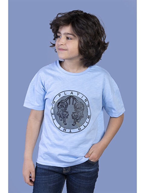 Toontoykids Erkek Çocuk Kabartma Baskılı Tişört