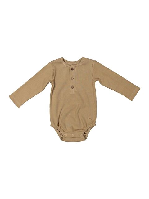 Mi·ni·ni·o Gots Sertifikalı %100 Organik Pamuk Önden Düğmeli Body (0-4Yaş) - S000363553-19928