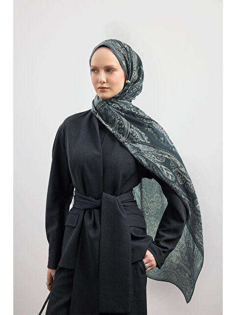 QEF Pamuk Şal Flow Antrasit - S000507427-29666