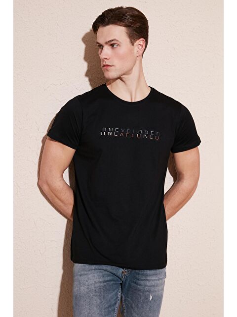 Buratti Bisiklet Yaka %100 Pamuklu Slim Fit Tişört 541UNEXPLORED24 - S000139052-19351