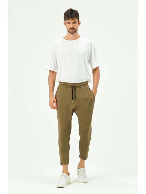 C&City Erkek Bol Kesim Düz Paça Arka Cepli Eşofman Altı 856 Haki - S000220988-18547