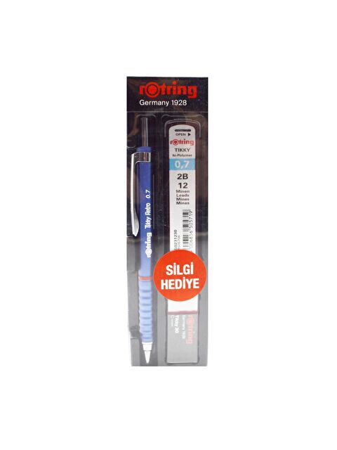 Rotring Retro Versatil Uçlu Kalem Uç-Silgi 3 lü Okul Seti 0.7 - S000364420-17234