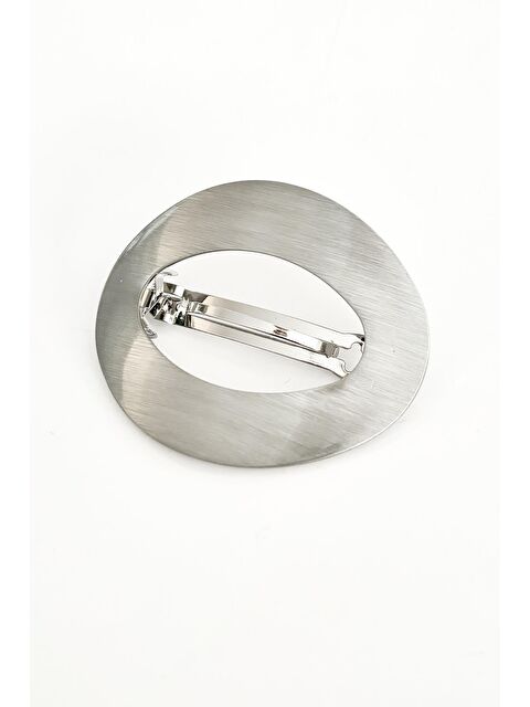New Obsessions Brushed Metal Celine Elips Otomatik Saç Tokası - S000144985-18105