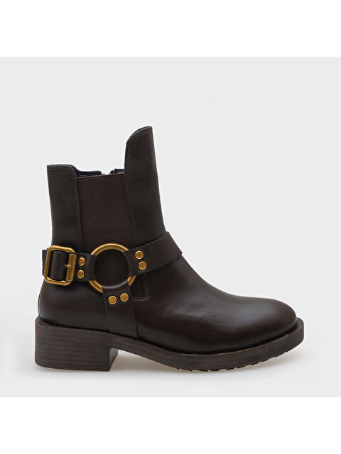 Capone Outfitters Lianne Metal Aksesuarlı Lastikli Motorcu Bot - S000296495-19413