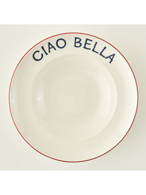 Bella Maison Line Porselen Makarna Tabağı Kırmızı (28 cm) - S000383372-20045