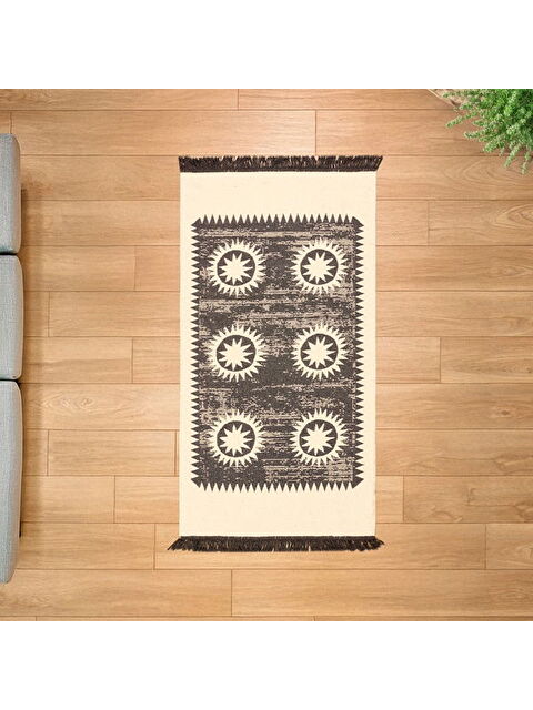 Evidea Soft Borgar Çift Taraflı Kilim - Krem - 80x150 cm - S000366507-19966