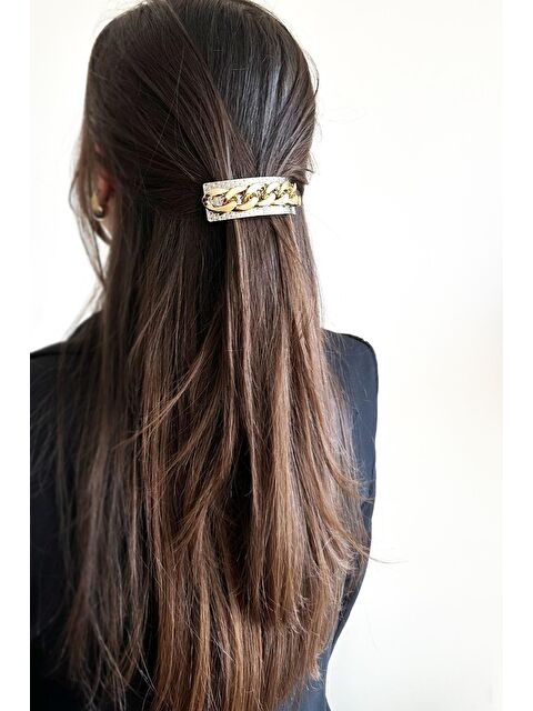 New Obsessions Molten Metal Chain Royale Otomatik Saç Tokası - S000144987-18105