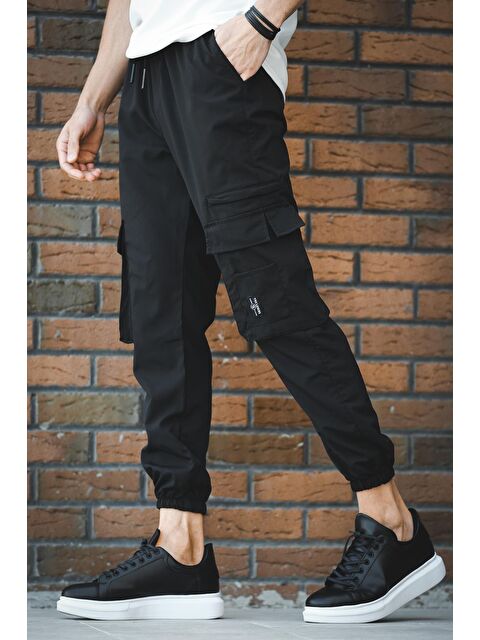 Oksit Bl 2135 Kort Paraşüt Düz İpli Paça Avcı Tactical Kargo Cepli Erkek Eşofman Alt - S000280329-19351