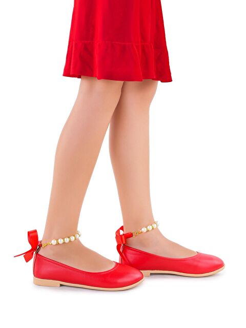 Kiko Kids Blanch Cilt İncilli Lastikli Kız Çocuk Babet Ayakkabı - S000162970-20045