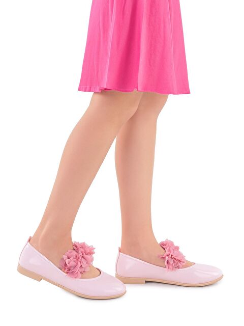 Kiko Kids Flovers Rugan Kız Çocuk Babet Ayakkabı - S000162972-23490