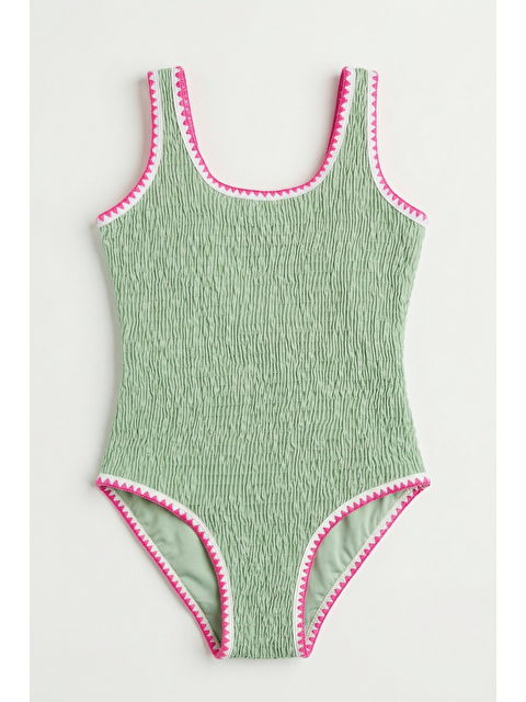 Katia And Bony Kız Çocuk Sea La Vie Yeşil Büzgü Dokulu Pembe Biyeli Mayo - S000527361-18194