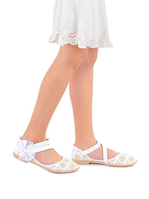 Kiko Kids Audrey Cilt Lazerli Kız Çocuk Babet Ayakkabı - S000162974-20063
