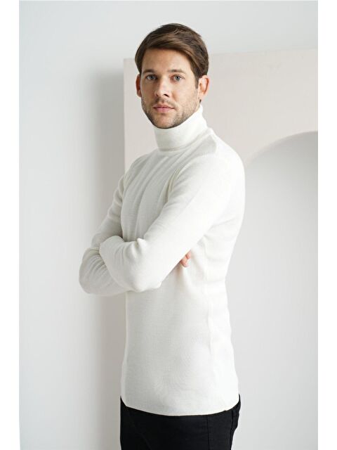 Tarz Cool Erkek Balıkçı Yaka Triko Kazak - S000147119-16277