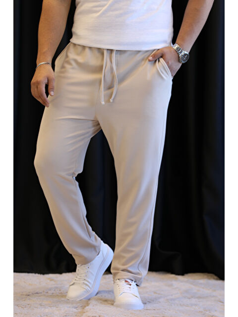 Mishar İtalia Erkek Bel Lastikli Bağcıklı Jogger Pantolon - S000300821-19928