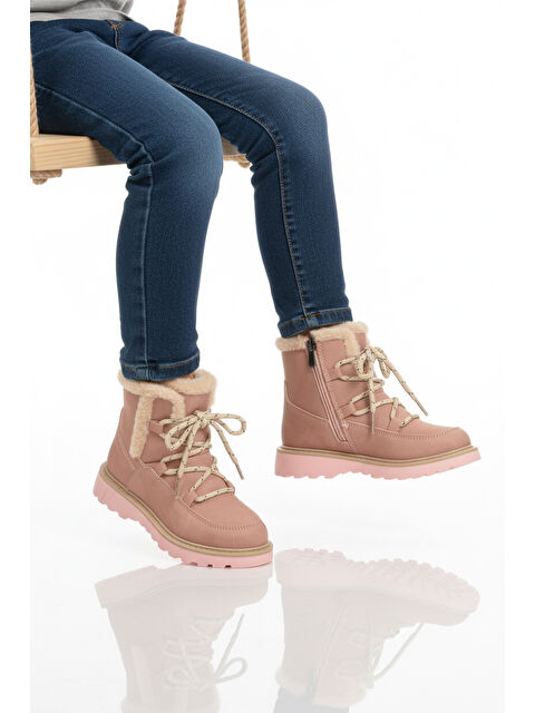 Ayakmod Pudra İçi Polarlı Kaymaz Kız Çocuk Bot Lina F - S000480787-23490