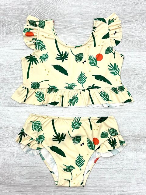 Modanino Kız Çocuk Fırfırlı Mayo Takımı 2-10 Yaş 12221 - S000378522-20065