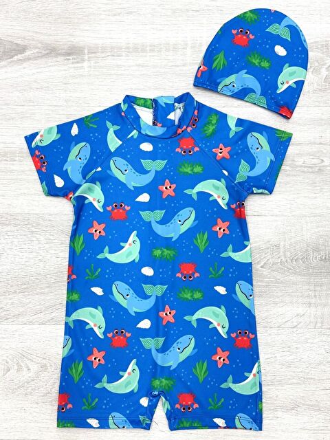 Modanino Erkek Çocuk Boneli Mayo Takımı (Tulum Mayo+Bone) 2-8 Yaş 12219 - S000378527-21164