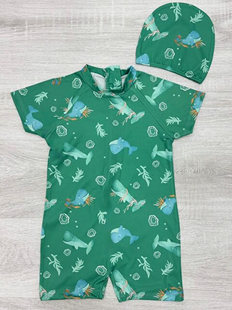 Modanino Erkek Çocuk Boneli Mayo Takımı (Tulum Mayo+Bone) 2-8 Yaş 12219 - S000378527-18194