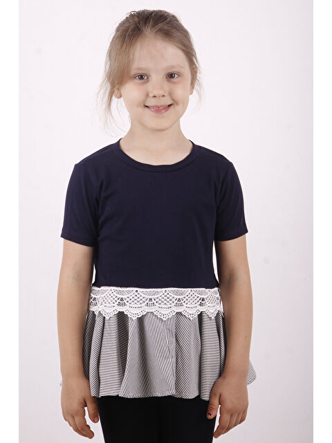 Toontoykids Kız Çocuk Dantel Detaylı Garnili Elbise - S000364430-21164