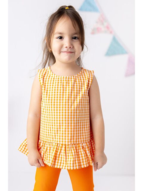 ZEYLAND Kız Çocuk Pötikare Desenli Dokuma Bluz - S000315311-20013