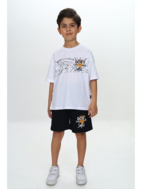 Toontoykids Erkek Çocuk Smile Yazı Baskılı Şortlu Takım - S000372641-20063