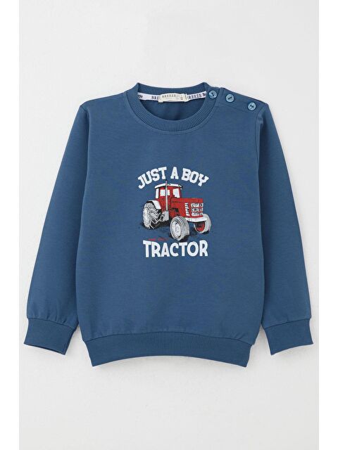 Breeze Erkek Çocuk Sweatshirt Çiftliğin Şimşeği İndigo (1.5-5 Yaş) - S000352695-23093