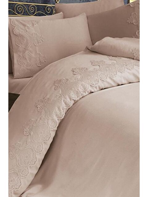 Çeyiz Diyarı Çeyizdiyarı Dubai Çift Kişilik Nevresim Takımı Cappucino - S000487282-19413