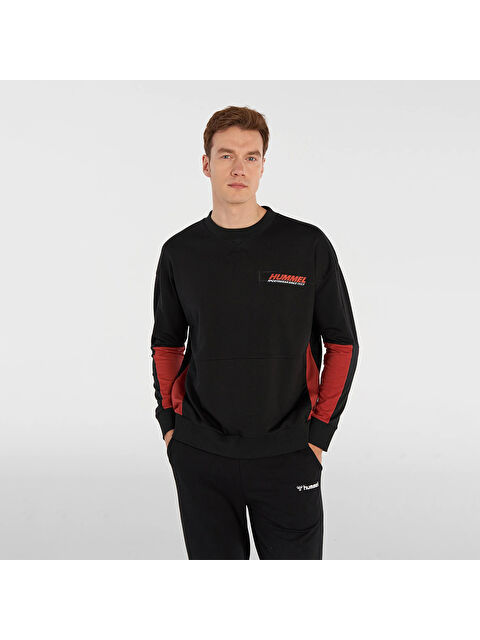 Hummel Vera Erkek Siyah Yuvarlak Yaka Sweatshirt - S000283217-19351