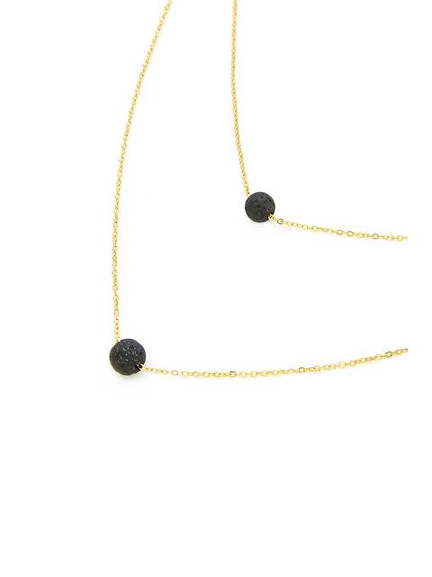 New Obsessions Penda Siyah İncili 2 Sıralı Kadın Kolye - S000189705-37201