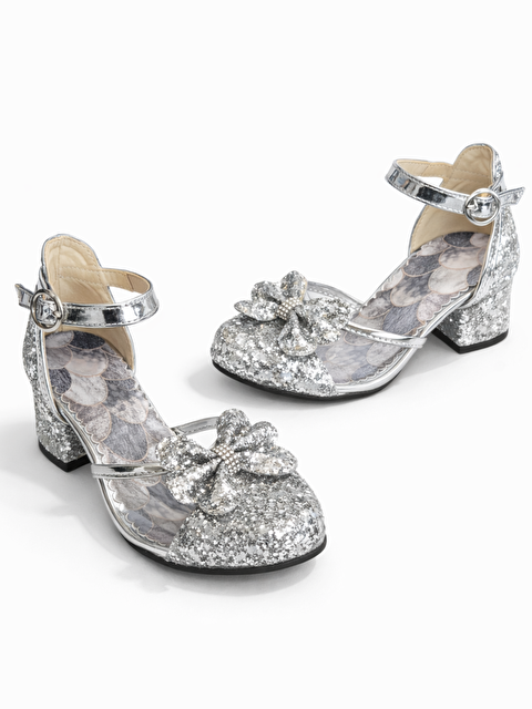 Casabony Gri Simli Mermaid Parti &Bayram & Doğum Günü Ayakkabı - S000516007-22875